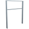 Lean-on hoop made of steel tube | Square tube, 80 x 20 mm | with cross bar | total width: 1000 mm | hot-dip galvanized